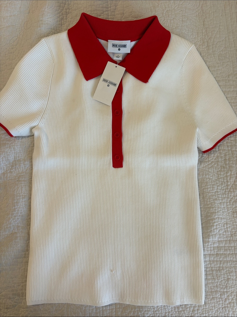 Rosie Assoulin x Target White Polo Sweater